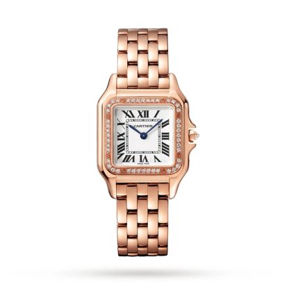 Cartier Panthere De Cartier Watch Medium Model Quartz Movement Rose Gold WJPN0009