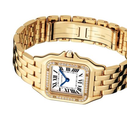 Cartier Panthère De Cartier Watch Medium Model Quartz Movement Yellow Gold Diamonds WJPN0016 - Image 3