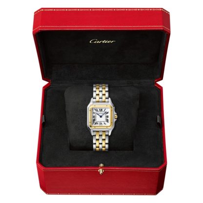 Cartier Panthère De Cartier Watch Medium Model Quartz Movement Yellow Gold Steel W2PN0014 - Image 2