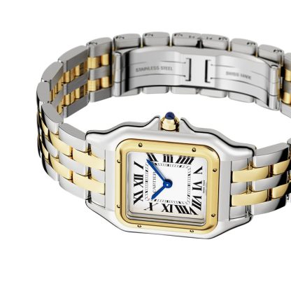 Cartier Panthère De Cartier Watch Medium Model Quartz Movement Yellow Gold Steel W2PN0014 - Image 4
