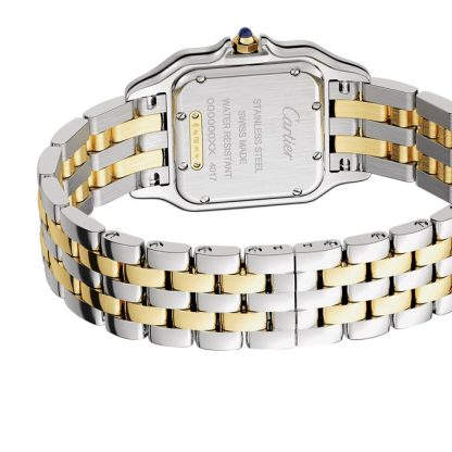 Cartier Panthère De Cartier Watch Medium Model Quartz Movement Yellow Gold Steel W2PN0014 - Image 5