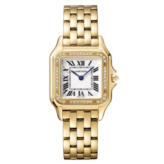Cartier Panthere De Cartier Watch Medium Model Quartz Movement Yellow Gold WJPN0085