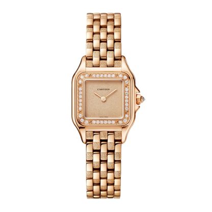 Cartier Panthère De Cartier Watch Small Model Quartz Movement Rose Gold WJPN0058