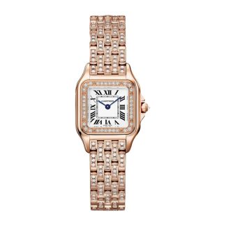 Cartier Panthere De Cartier Watch Small Model Quartz Movement Rose Gold WJPN0061