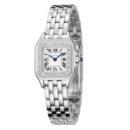 Cartier Panthère De Cartier Watch Small Model Quartz Movement Steel Diamonds W4PN0016 - Image 2
