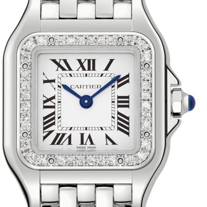 Cartier Panthère De Cartier Watch Small Model Quartz Movement Steel Diamonds W4PN0016 - Image 4