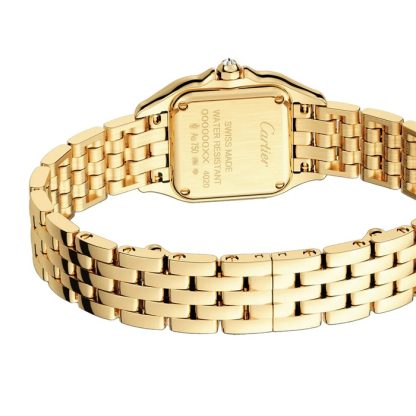 Cartier Panthere De Cartier Watch Small Model Quartz Movement Yellow Gold Diamonds WJPN0048 - Image 4