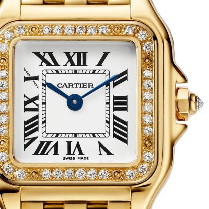 Cartier Panthere De Cartier Watch Small Model Quartz Movement Yellow Gold Diamonds WJPN0048 - Image 5