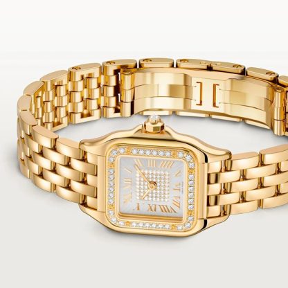 Cartier Panthere De Cartier Watch Small Model Quartz Movement Yellow Gold WJPN0080 - Image 5