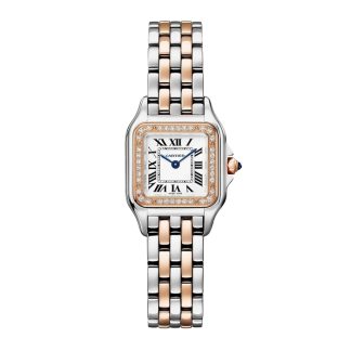 Cartier Panthere de Cartier watch small model quartz movement Case in rose gold and steel W3PN0014