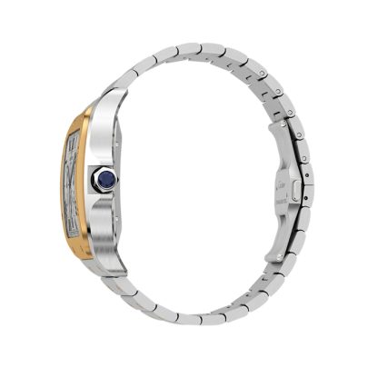 Cartier Santos De Cartier Chronograph Watch Extra-Large Model Automatic Movement Yellow Gold Steel Interchangeable Metal And Rubber Bracelets W2SA0008 - Image 5