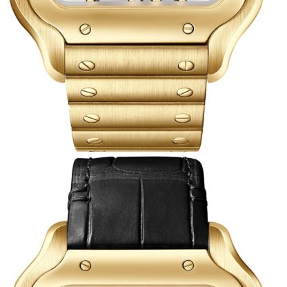 Cartier Santos De Cartier Skeleton Watch Large Model Skeleton Mechanical Movement With Manual Winding 9612 MC Yellow Gold WHSA0042 - Image 4