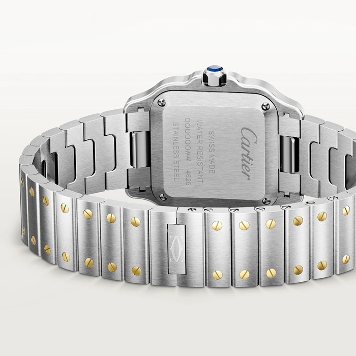 Cartier Santos De Cartier Small Model Quartz Yellow Gold Steel W2SA0033 - Image 4