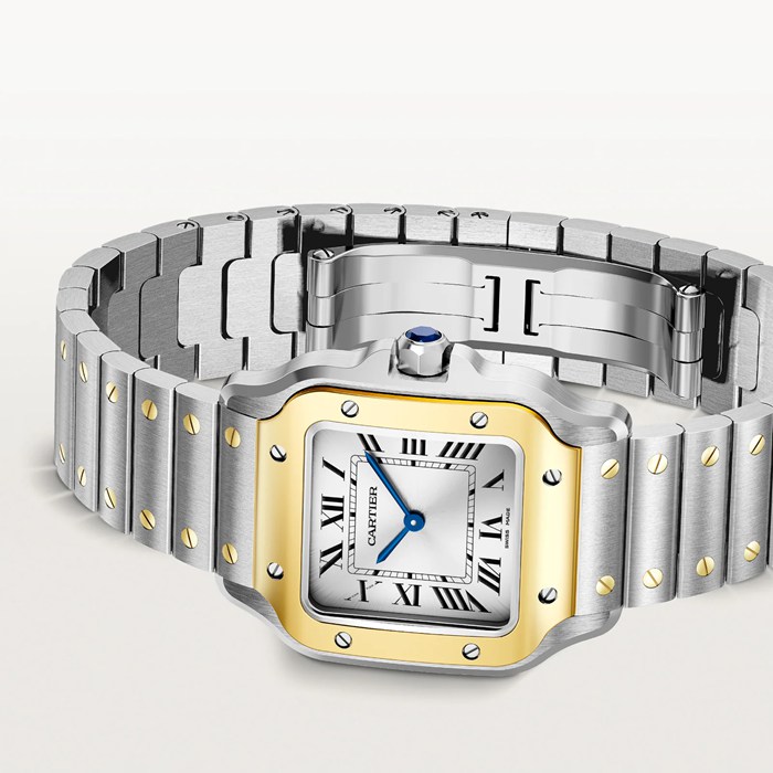 Cartier Santos De Cartier Small Model Quartz Yellow Gold Steel W2SA0033 - Image 5