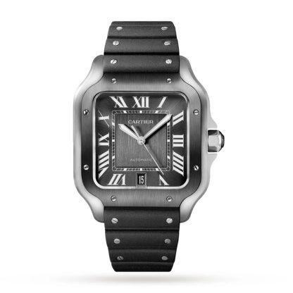 Cartier Santos De Cartier Watch Large Model Automatic Movement Steel ADLC Interchangeable Metal And Rubber Bracelets WSSA0037 - Image 2