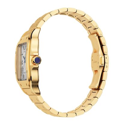 Cartier Santos De Cartier Watch Large Model Automatic Movement Yellow Gold Interchangeable Metal And Leather Bracelets WGSA0029 - Image 5