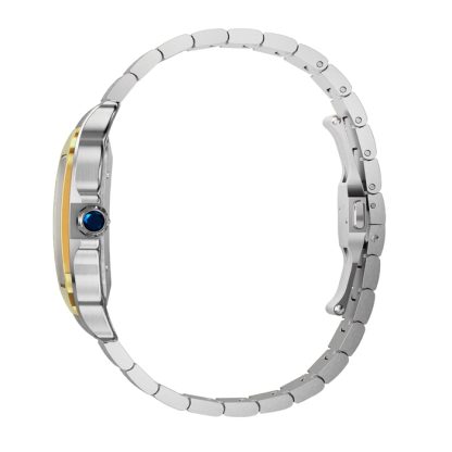 Cartier Santos De Cartier Watch Large Model Automatic Winding Steel Case Yellow Gold Interchangeable Leather Strap W2SA0030 - Image 5