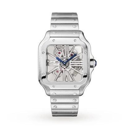 Cartier Santos De Cartier Watch Large Model Hand-Wound Mechanical Movement Steel WHSA0015