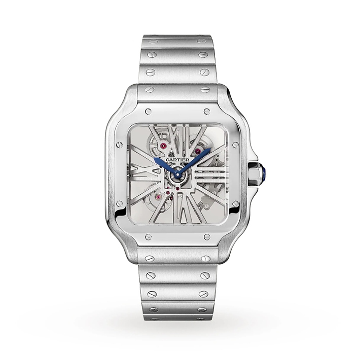 Cartier Santos De Cartier Watch Large Model Hand-Wound Mechanical Movement Steel WHSA0015