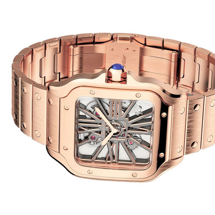 Cartier Santos De Cartier Watch Large Model Manual Winding Rose Gold WHSA0016 - Image 5