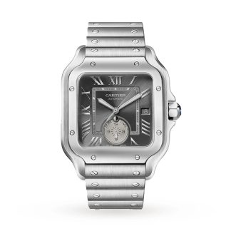 Cartier Santos De Cartier Watch Large Model Mechanical Movement With Automatic Winding Steel WSSA0076