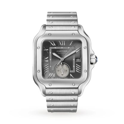Cartier Santos De Cartier Watch Large Model Mechanical Movement With Automatic Winding Steel WSSA0076