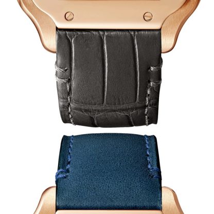 Cartier Santos De Cartier Watch Medium Model Automatic Movement Rose Gold 2 Interchangeable Leather Bracelets WGSA0028 - Image 5
