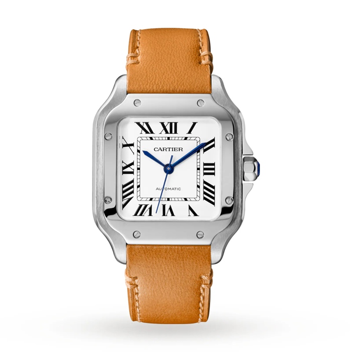 Cartier Santos De Cartier Watch Medium Model Automatic Movement Steel Interchangeable Metal And Leather Bracelets WSSA0029 - Image 2