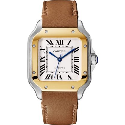 Cartier Santos De Cartier Watch Medium Model Automatic Movement Yellow Gold Steel Interchangeable Metal And Leather Bracelets W2SA0016 - Image 2