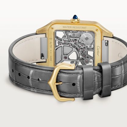 Cartier Santos-Dumont Micro-Rotor Skeleton Watch Large Model Automatic Mechanical Movement 18K Yellow Gold Case WHSA0043 - Image 4