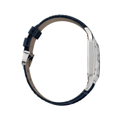 Cartier Santos-Dumont Watch Extra-Large Model Hand-Wound Mechanical Movement Steel Leather WSSA0032 - Image 4