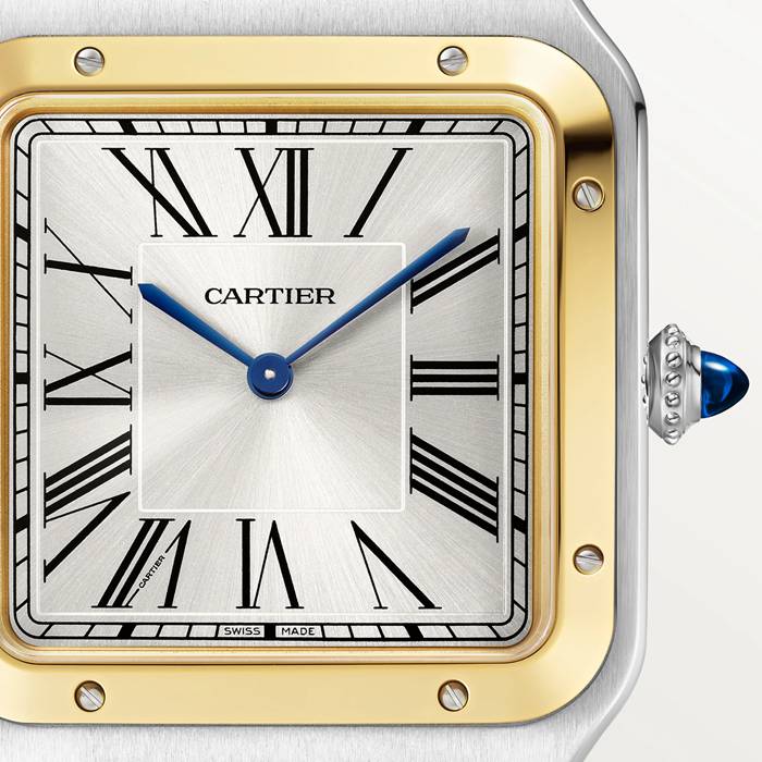 Cartier Santos Dumont Watch Extra-Large Model Manual Winding Yellow Gold Steel W2SA0034 - Image 2