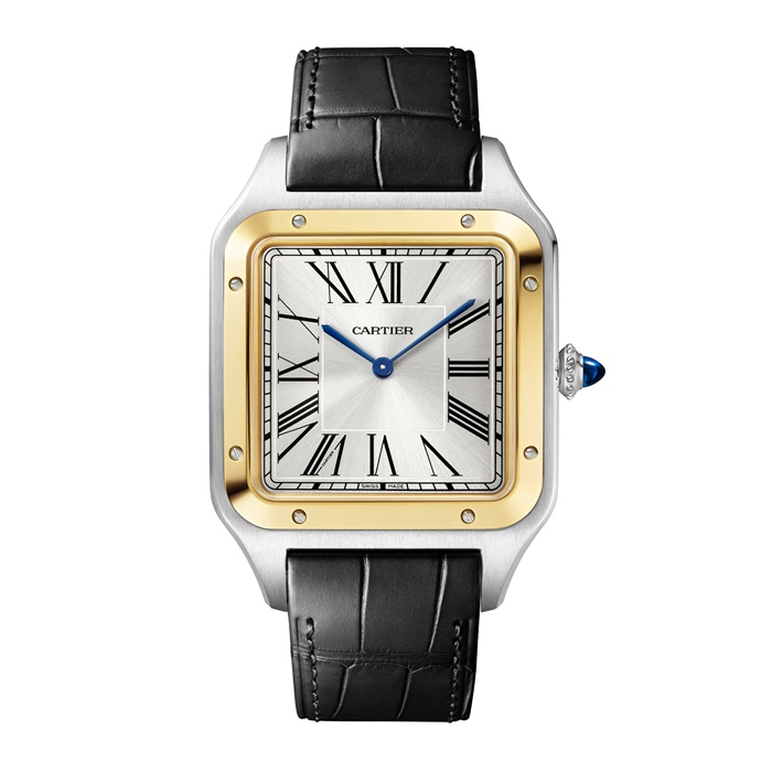 Cartier Santos Dumont Watch Extra-Large Model Manual Winding Yellow Gold Steel W2SA0034