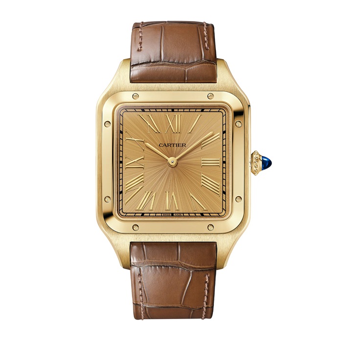 Cartier Santos Dumont Watch Extra-Large Model Manual Winding Yellow Gold WGSA0111