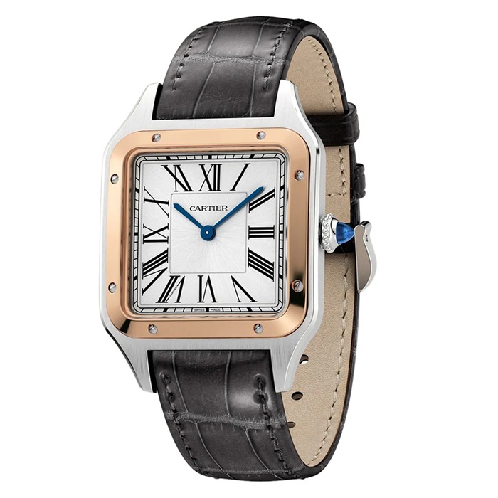 Cartier Santos-Dumont Watch Large Model Quartz Movement Steel Case W2SA0037 - Image 2