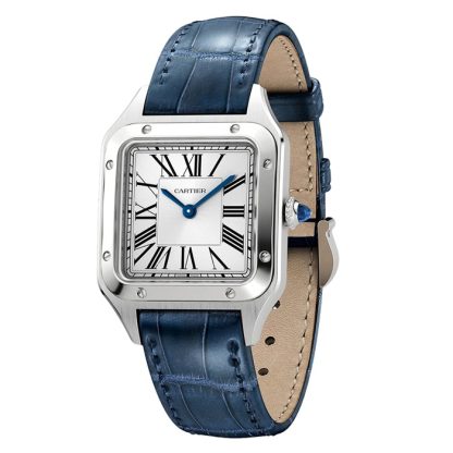 Cartier Santos-Dumont Watch Small Model Quartz Movement Steel Leather WSSA0086 - Image 3