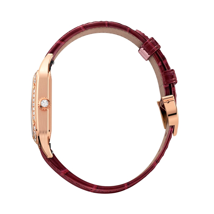 Cartier Santos-Dumont Watch Small Model Rose Gold Diamonds Leather Strap WJSA0017 - Image 3
