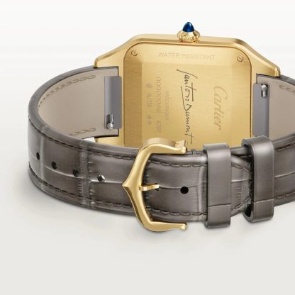 Cartier Santos-Dumont watch large model mechanical movement with manual winding 430 MC Yellow gold WGSA0097 - Image 4