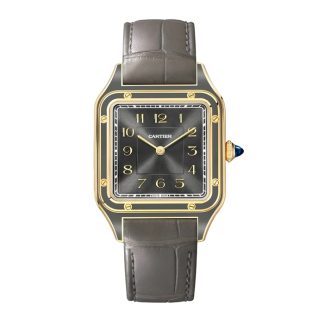 Cartier Santos-Dumont watch large model mechanical movement with manual winding 430 MC Yellow gold WGSA0097