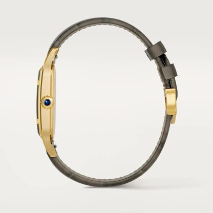 Cartier Santos-Dumont watch large model mechanical movement with manual winding 430 MC Yellow gold WGSA0097 - Image 5