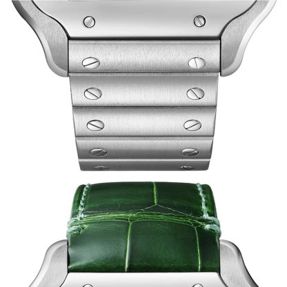Cartier Santos de Cartier Watch Large Model Steel Automatic Interchangeable Leather Strap WSSA0062 - Image 2
