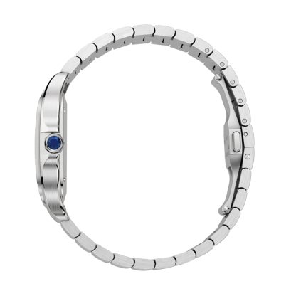 Cartier Santos de Cartier Watch Medium Model Steel Automatic Interchangeable Leather Strap WSSA0063 - Image 4