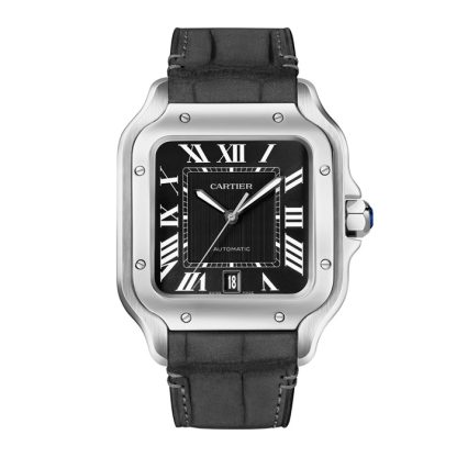 Cartier Santos watch large model mechanical movement with automatic winding caliber 1847 MC Steel case WSSA0096 - Image 2