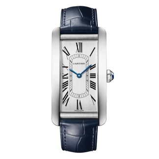 Cartier Tank Américaine Watch Large Model Automatic Movement Steel Leather WSTA0083
