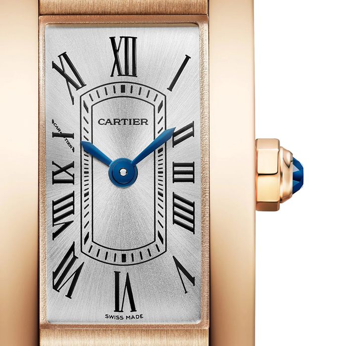 Cartier Tank Americaine Watch Mini Model Quartz Movement Rose Gold Case WGTA0341 - Image 2