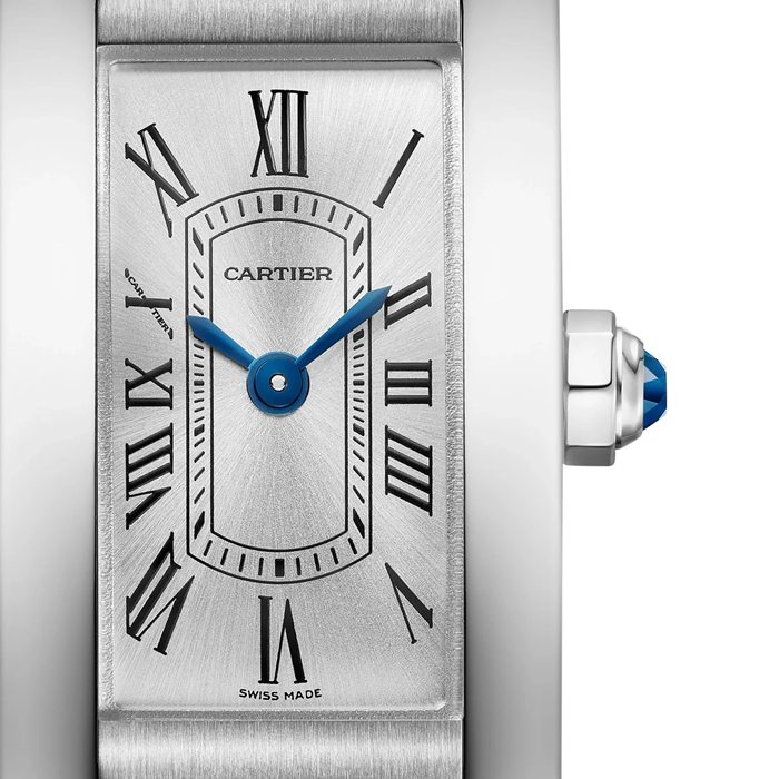 Cartier Tank Américaine Watch Mini Model Quartz Movement Steel Leather WSTA0081 - Image 2