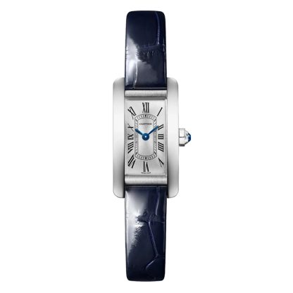 Cartier Tank Américaine Watch Mini Model Quartz Movement Steel Leather WSTA0116