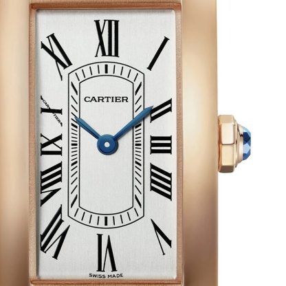 Cartier Tank Américaine Watch Small Model Quartz Movement Rose Gold Leather WGTA0133 - Image 2