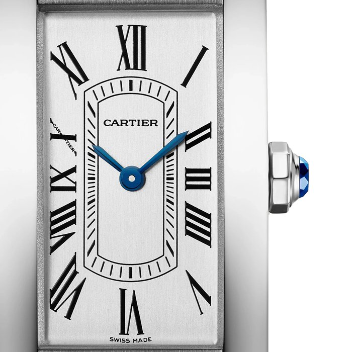Cartier Tank Américaine Watch Small Model Quartz Movement Steel Leather WSTA0117 - Image 2