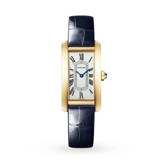 Cartier Tank Américaine Watch Small Model Quartz Movement Yellow Gold WGTA0299